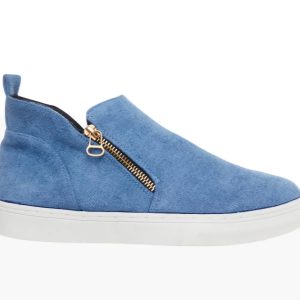 Ladies Zipper Sneakers-Blue